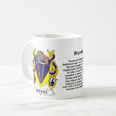 Bryant familie Crest op een mok (Voorkant links)