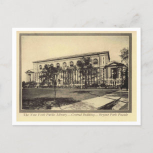 Bryant Park, Manhattan NY, Gevelretro geïnspireerd Briefkaart