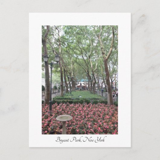Bryant Park, New York Post-kaart Briefkaart (Voorkant)