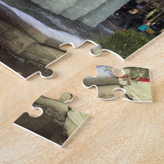 Bryant Park NYC Frozen kerstfoto openen Legpuzzel (Zijkant)