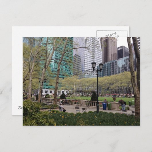 Bryant Park NYC New York City Manhattan Springtime Briefkaart (Voorkant / Achterkant)
