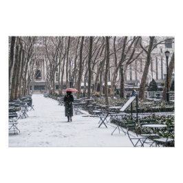 Bryant Park Snow Perfect Poster