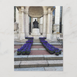 Bryant Park Statue Spring Flowers New York City NY Briefkaart
