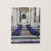 Bryant Park Statue Spring Flowers Planting NYC Legpuzzel (Verticaal)