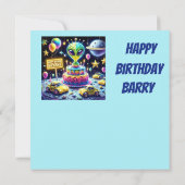 BRYANT ~ Verjaardag Kaart ~ Alien Verjaardag Taart (Achterkant)