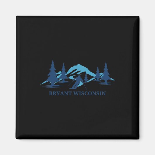 Bryant Wisconsin Ski Resort Skiër Magneet (Voorkant)