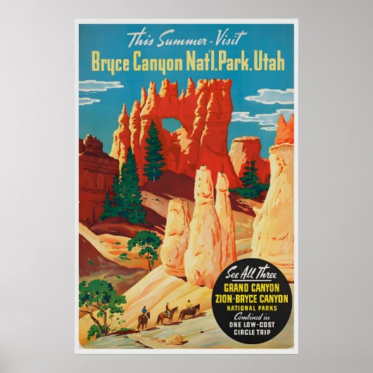 Bryce Canyon Art National Park Poster Utah (Voorkant)