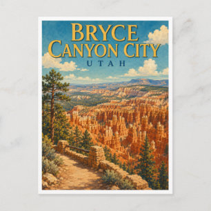 Bryce Canyon City Utah Bryce Amphitheater GeoSaga Briefkaart
