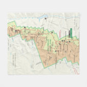 Bryce Canyon-kaartdeken Fleece Deken (Voorkant (Horizontaal))