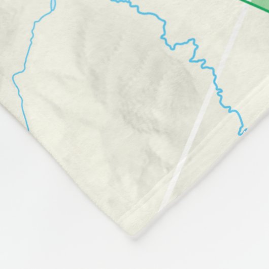 Bryce Canyon-kaartdeken Fleece Deken (Hoek)