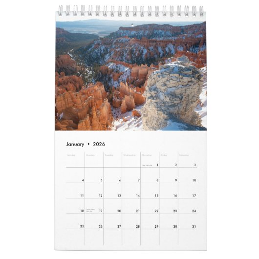 Bryce Canyon Kalender (Jan 2026)