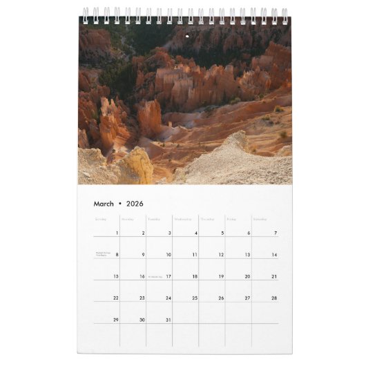 Bryce Canyon Kalender (Mar 2026)