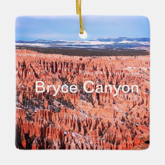 Bryce Canyon kerstversiering Keramisch Ornament (Voorkant)