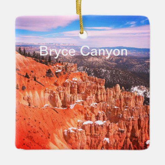 Bryce Canyon kerstversiering Keramisch Ornament (Voorkant)