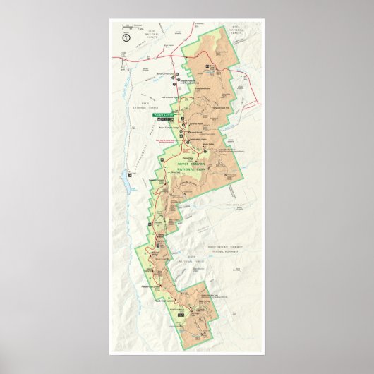 Bryce Canyon map poster (Voorkant)