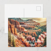 Bryce Canyon, Nationaal park Utah Briefkaart (Voorkant / Achterkant)