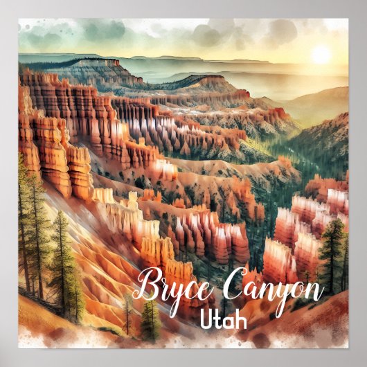 Bryce Canyon, Nationaal park Utah Poster (Voorkant)