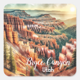 Bryce Canyon, Nationaal park Utah Vierkante Sticker