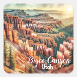 Bryce Canyon, Nationaal park Utah Vierkante Sticker
