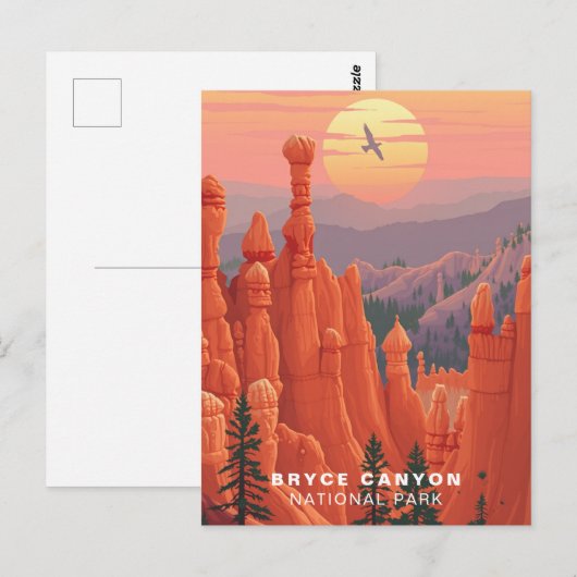 Bryce Canyon National Park Art, Verenigde Staten Briefkaart (Voorkant / Achterkant)