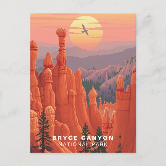 Bryce Canyon National Park Art, Verenigde Staten Briefkaart (Voorkant)