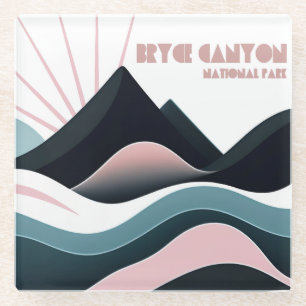 Bryce Canyon National Park Gekleurde heuvels Glazen Onderzetter