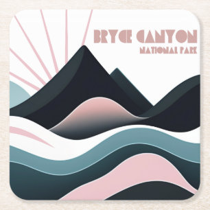 Bryce Canyon National Park Gekleurde heuvels Kartonnen Onderzetters