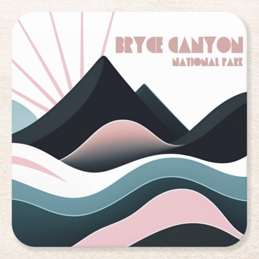 Bryce Canyon National Park Gekleurde heuvels Kartonnen Onderzetters (Voorkant)