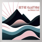 Bryce Canyon National Park Gekleurde heuvels Poster (Voorkant)