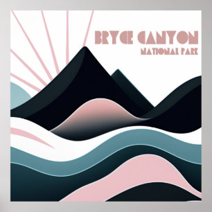 Bryce Canyon National Park Gekleurde heuvels Poster