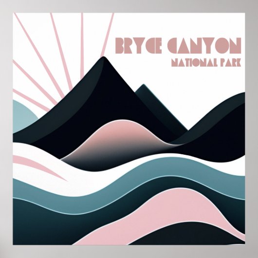 Bryce Canyon National Park Gekleurde heuvels Poster (Voorkant)