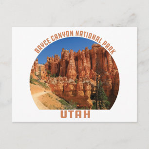 Bryce Canyon National Park hoodos utah vintage Briefkaart