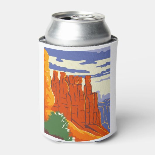 Bryce Canyon National Park in Paunsaugunt Plateau Blikjeskoeler (Blikje Voorkant)