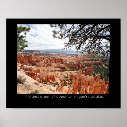 Bryce Canyon National Park Inspirational Quote Poster (Voorkant)