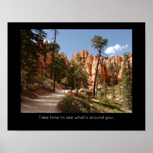 Bryce Canyon National Park Inspirerend Quote Poster (Voorkant)