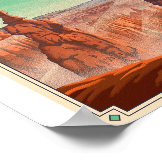 Bryce Canyon National Park Litho Kunstwerk Poster (Hoek)