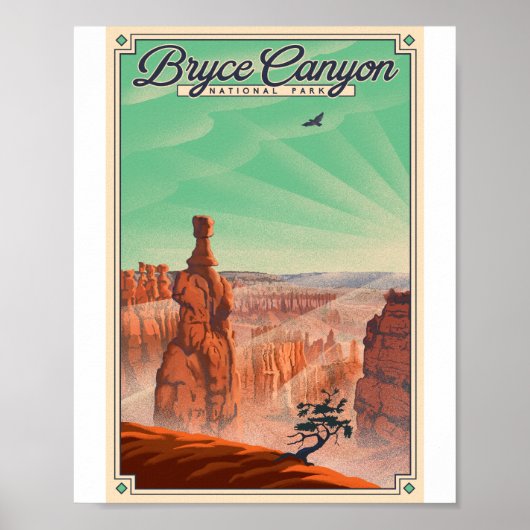 Bryce Canyon National Park Litho Kunstwerk Poster (Voorkant)