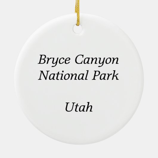 Bryce Canyon National Park Ornament (Achterkant)