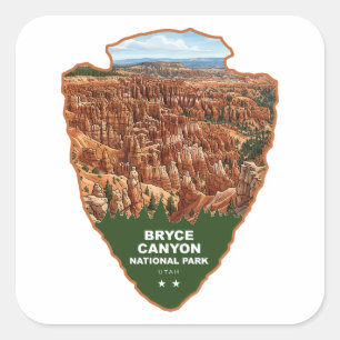 Bryce Canyon National Park Pijl Vierkante Sticker