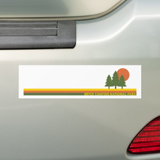 Bryce Canyon National Park Pine Trees Sun Bumpersticker (Op auto)