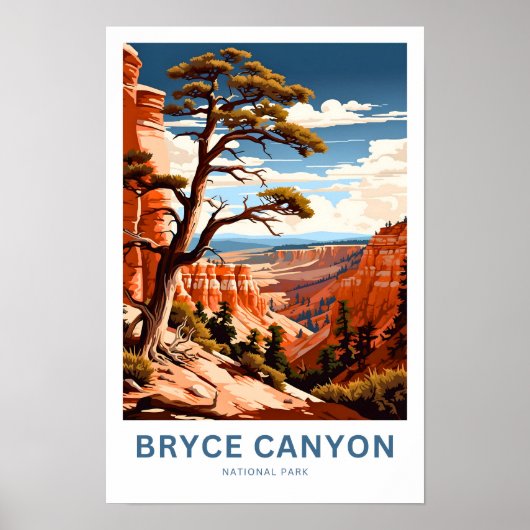 Bryce Canyon National Park Reisprint Poster (Voorkant)