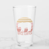 Bryce Canyon National Park Retro Beer Glas (Voorkant)