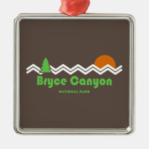 Bryce Canyon National Park Retro Metalen Ornament