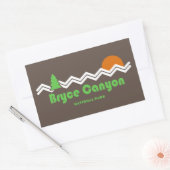 Bryce Canyon National Park Retro Rechthoekige Sticker (Envelop)