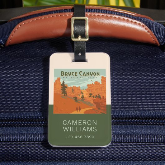 Bryce Canyon National Park Rock Formations Bagagelabel (Voorkant Insitu 2)
