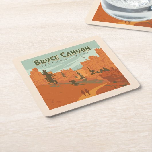 Bryce Canyon National Park Rock Formations Kartonnen Onderzetters (Schuin)