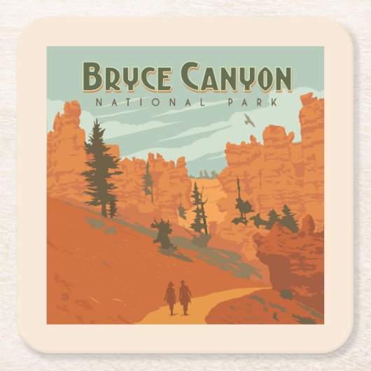 Bryce Canyon National Park Rock Formations Kartonnen Onderzetters (Voorkant)