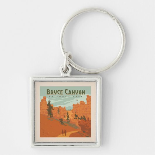 Bryce Canyon National Park Rock Formations Sleutelhanger (Voorkant)