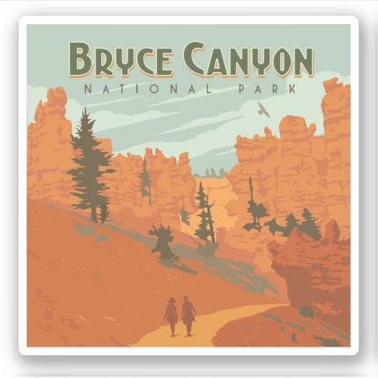 Bryce Canyon National Park Rock Formations Sticker (Voorkant)
