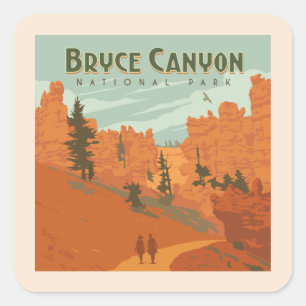 Bryce Canyon National Park Rock Formations Vierkante Sticker